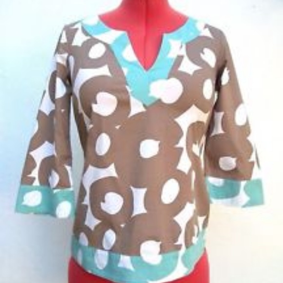 Boden Tops - BODEN Tunic Casual Geometric top Size 12